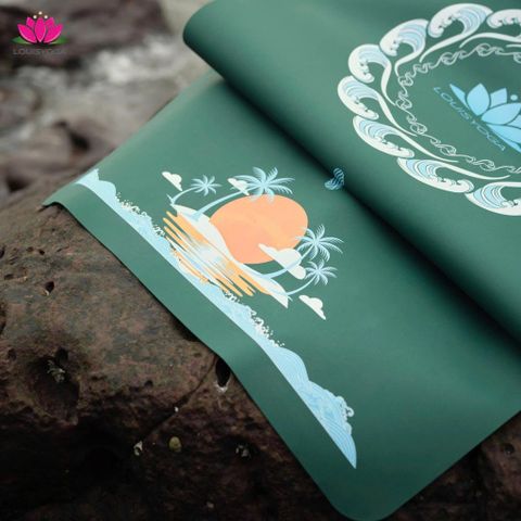 Thảm Tập Yoga Du Lịch Gấp Gọn OCEAN - Cao Su PU Sinh Thái, Chống Trượt, Phù Hợp Tập Luyện 183 x 68cm, Tặng Túi Hữu Ích