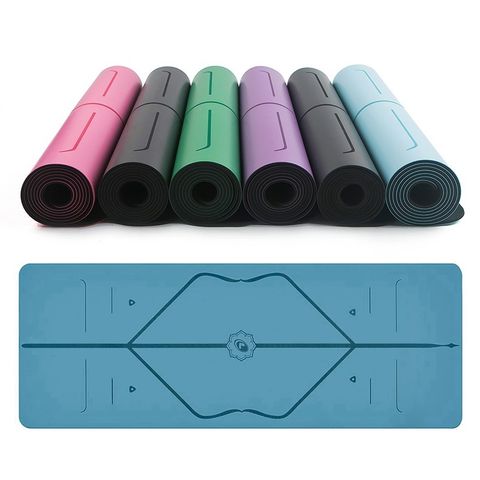 Thảm Yoga Định Tuyến PU Cao Cấp Chống Trơn Trượt - Thảm Tập Yoga Chất Liệu Cao Su Tự Nhiên, Thấm Hút Mồ Hôi, Bảo Vệ Xương Sống