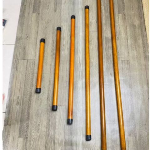 Gậy Gỗ Tập Yoga Chất Lượng Cao - Dụng Cụ Aerobic Dưỡng Sinh Có Bọc Núm Cao Su 2 Đầu, Độ Bền Cao, Tiện Lợi Tập Tại Nhà