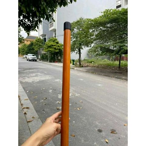 Gậy Gỗ Tập Yoga Chất Lượng Cao - Dụng Cụ Aerobic Dưỡng Sinh Có Bọc Núm Cao Su 2 Đầu, Độ Bền Cao, Tiện Lợi Tập Tại Nhà