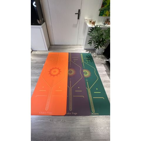 Thảm Tập Yoga Cao Su Tự Nhiên CHAKRA - Phiên Bản SUN YOGA, Chống Trơn, Thấm Mồ Hôi, Độ Bám Tốt, Kích Thước 183CM x 68CM
