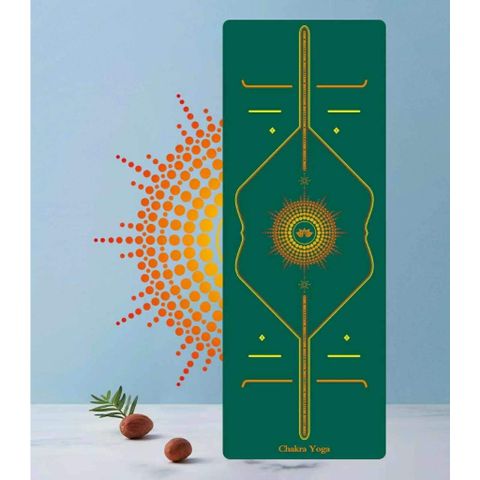 Thảm Tập Yoga Cao Su Tự Nhiên CHAKRA - Phiên Bản SUN YOGA, Chống Trơn, Thấm Mồ Hôi, Độ Bám Tốt, Kích Thước 183CM x 68CM