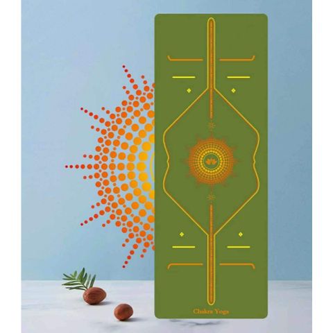 Thảm Tập Yoga Cao Su Tự Nhiên CHAKRA - Phiên Bản SUN YOGA, Chống Trơn, Thấm Mồ Hôi, Độ Bám Tốt, Kích Thước 183CM x 68CM