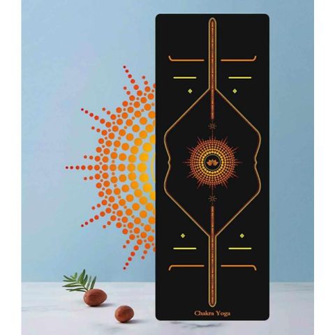 Thảm Tập Yoga Cao Su Tự Nhiên CHAKRA - Phiên Bản SUN YOGA, Chống Trơn, Thấm Mồ Hôi, Độ Bám Tốt, Kích Thước 183CM x 68CM