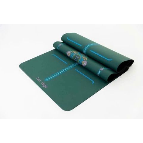 Thảm Tập Yoga Zen Cao Su Xơ Dừa Chống Trơn Trượt 5mm - Thảm Chuyên Dùng Cho Yogi Mồ Hôi Nhiều, Bề Mặt Thấm Hút, Dễ Vệ Sinh