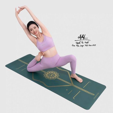 Thảm Yoga Cao Cấp Louis Asana 24 - Chất Liệu Cao Su Tự Nhiên, Chống Trượt, Đường Định Tuyến Sang Trọng, Phụ Kiện Tập Luyện Thể Thao