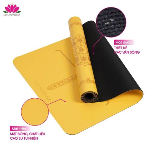Thảm Yoga Cao Cấp Louis Asana 24 - Chất Liệu Cao Su Tự Nhiên, Chống Trượt, Đường Định Tuyến Sang Trọng, Phụ Kiện Tập Luyện Thể Thao