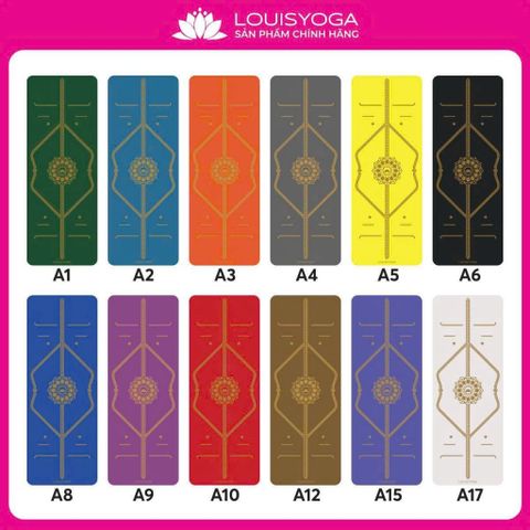 Thảm Yoga Cao Cấp Louis Asana 24 - Chất Liệu Cao Su Tự Nhiên, Chống Trượt, Đường Định Tuyến Sang Trọng, Phụ Kiện Tập Luyện Thể Thao
