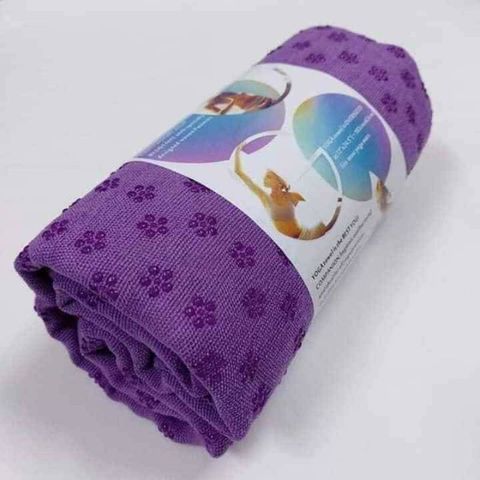 Khăn Trải Thảm Yoga Cao Cấp Silicon 183x63cm - Thấm Hút Mồ Hôi, Độ Bám Tốt, Kháng Khuẩn, Giúp Tập Luyện Hiệu Quả