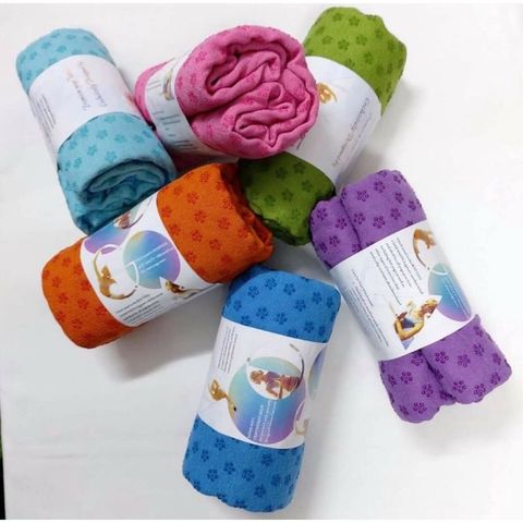 Khăn Trải Thảm Yoga Cao Cấp Silicon 183x63cm - Thấm Hút Mồ Hôi, Độ Bám Tốt, Kháng Khuẩn, Giúp Tập Luyện Hiệu Quả