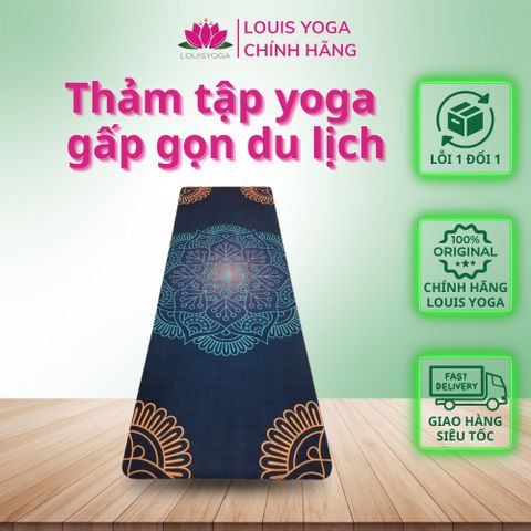 Thảm Yoga Gấp Gọn Du Lịch 2 Trong 1 - Chống Trơn Trượt & Khăn Trải Thảm, Tặng Kèm Túi Đựng - Thể Thao Ngoài Trời Cao Cấp