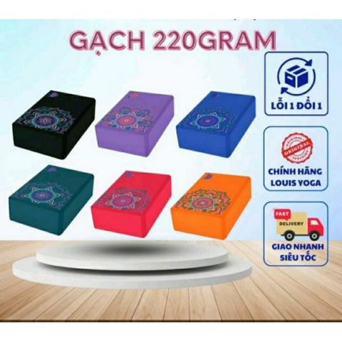 Gạch Tập Yoga Mandala Sắc Màu Louis Yoga 23x15x7.6cm - Hỗ Trợ Tư Thế Yoga và Cân Bằng Cho Yogi