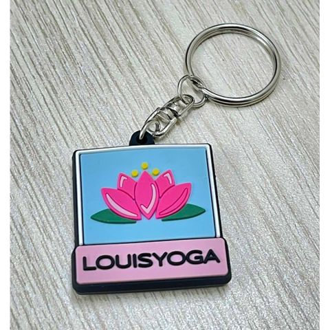 Móc Chìa Khóa Yoga Cao Su Dẻo - Quà Tặng Ý Nghĩa Cho Học Viên và Huấn Luyện Viên Thể Hình Louis Yoga