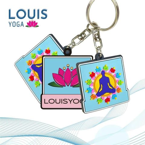 Móc Chìa Khóa Yoga Cao Su Dẻo - Quà Tặng Ý Nghĩa Cho Học Viên và Huấn Luyện Viên Thể Hình Louis Yoga