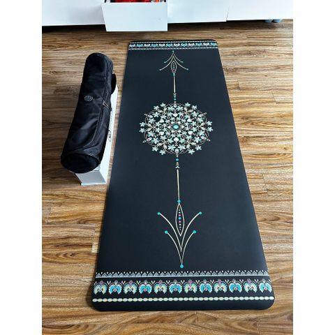 Thảm Yoga Cao Su Xơ Dừa Clover Dày 7mm Hoa Ngọc Bích - Chống Trượt, Siêu êm, Kèm Túi Đựng & Hộp Sang Trọng