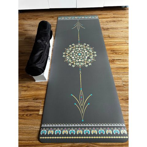 Thảm Yoga Cao Su Xơ Dừa Clover Dày 7mm Hoa Ngọc Bích - Chống Trượt, Siêu êm, Kèm Túi Đựng & Hộp Sang Trọng