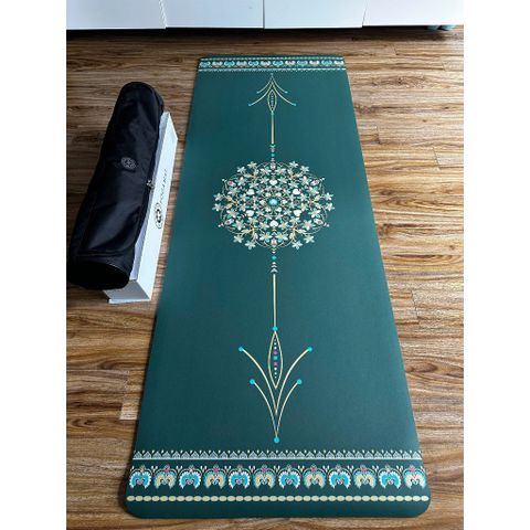 Thảm Yoga Cao Su Xơ Dừa Clover Dày 7mm Hoa Ngọc Bích - Chống Trượt, Siêu êm, Kèm Túi Đựng & Hộp Sang Trọng