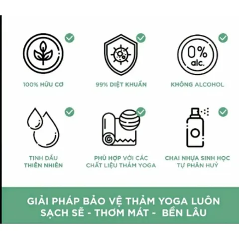 Dung Dịch Vệ Sinh Thảm Yoga 100ml - Tinh Dầu Khử Mùi, Diệt Khuẩn An Toàn Cho Sức Khỏe, Hương Quế, Oải Hương, Bạc Hà
