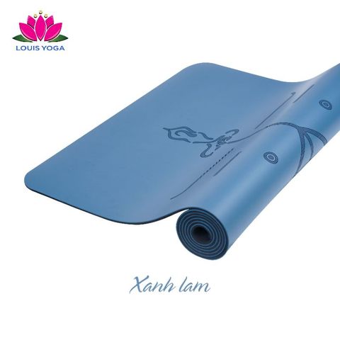 (TẶNG TÚI ) Thảm cao su tập yoga Louis Yoga phiên bản Basic định tuyến - Chất liệu cao su chống trơn trượt - LOUISYOGA