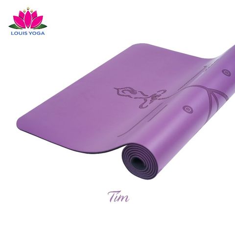 (TẶNG TÚI ) Thảm cao su tập yoga Louis Yoga phiên bản Basic định tuyến - Chất liệu cao su chống trơn trượt - LOUISYOGA