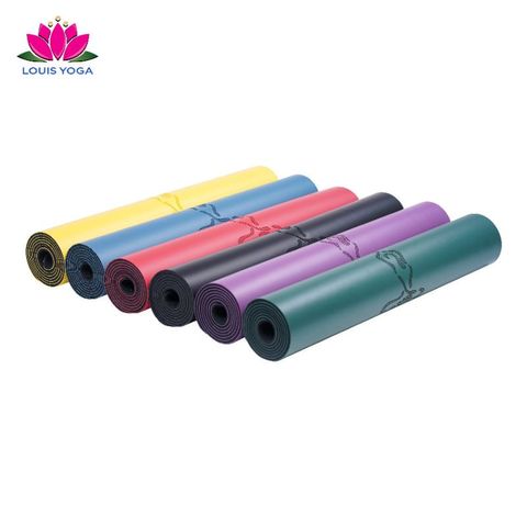 (TẶNG TÚI ) Thảm cao su tập yoga Louis Yoga phiên bản Basic định tuyến - Chất liệu cao su chống trơn trượt - LOUISYOGA