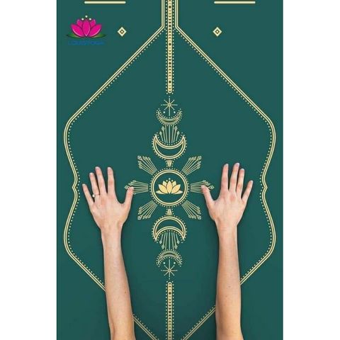 Thảm Tập Yoga Louis Moon - Cao Su Tự Nhiên Dày 4.5mm Với Thiết Kế Định Tuyến Sang Trọng - Bao Gồm Túi Đựng Chống Nước