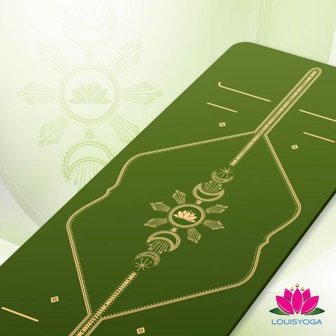 Thảm Tập Yoga Louis Moon - Cao Su Tự Nhiên Dày 4.5mm Với Thiết Kế Định Tuyến Sang Trọng - Bao Gồm Túi Đựng Chống Nước