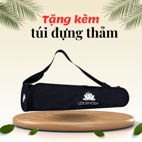 Thảm Tập Yoga Louis Moon - Cao Su Tự Nhiên Dày 4.5mm Với Thiết Kế Định Tuyến Sang Trọng - Bao Gồm Túi Đựng Chống Nước