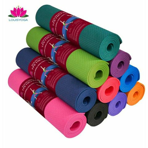 Thảm tập yoga TPE 1 lớp hàng loại 1 có định tuyến hãng Louis Yoga dày 9mm - LOUISYOGA
