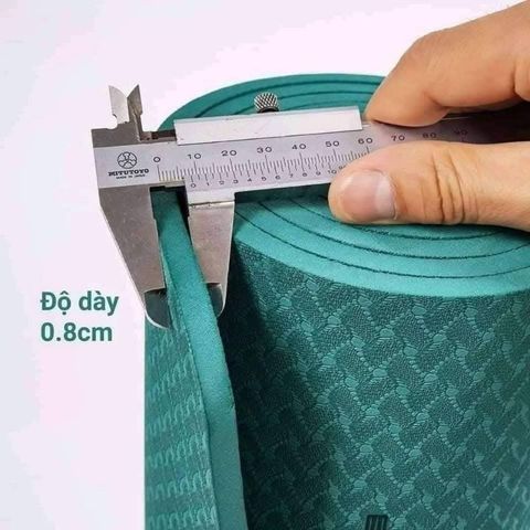 Thảm tập GYM tpe, Thảm tập YOGA có định tuyến dày 8mm đúc 1 lớp siêu bền, chống trơn trượt.Thảm yoga tập thể dục tại nhà