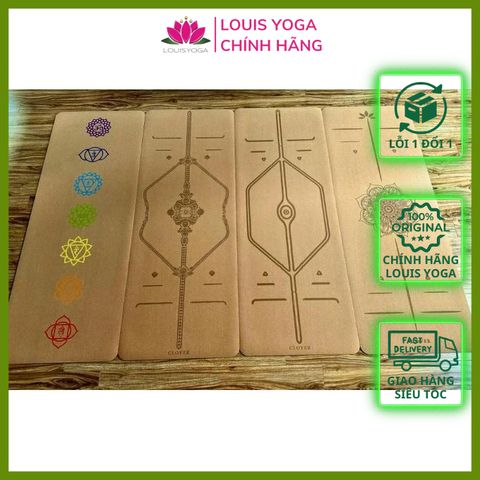 Thảm cao su non mặt gỗ bần tự nhiên hãng CLOVER