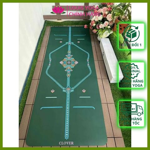 Thảm cao su sơ dừa sinh thái mặt nhám chống trơn trượt tuyết đối hãng CLOVER mẫu f23 hoa và moon trăng