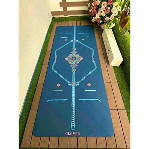 Thảm cao su sơ dừa sinh thái mặt nhám chống trơn trượt tuyết đối hãng CLOVER mẫu f23 hoa và moon trăng