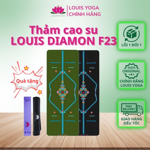 Thảm tập yoga cao su xơ dừa sinh thái LOUIS DIAMON F23, cao su nhám