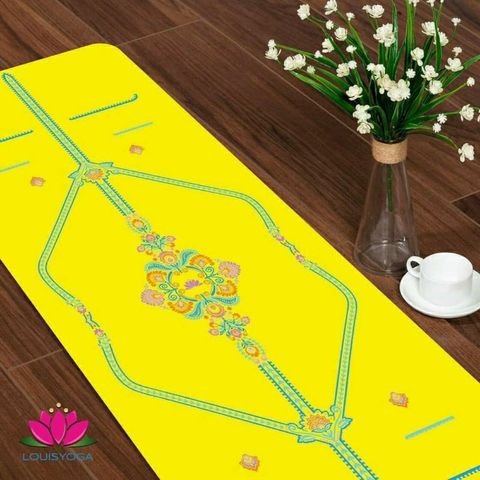 Thảm tập yoga cao su xơ dừa sinh thái LOUIS DIAMON F23, cao su nhám