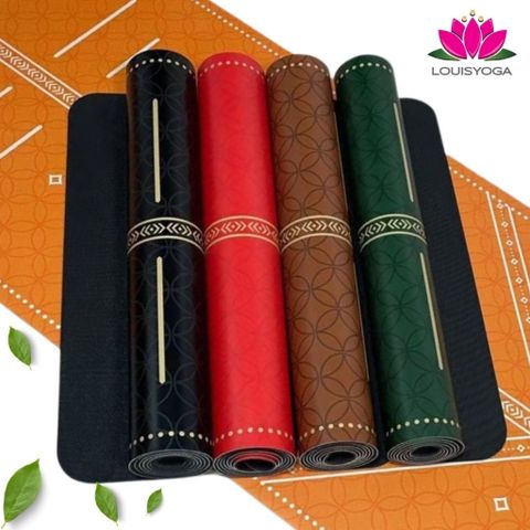 Thảm cao su tập yoga Louis phiên bản Lucky định tuyến Chất liệu cao su non chống trơn, chống trượt, độ đàn hồi cao