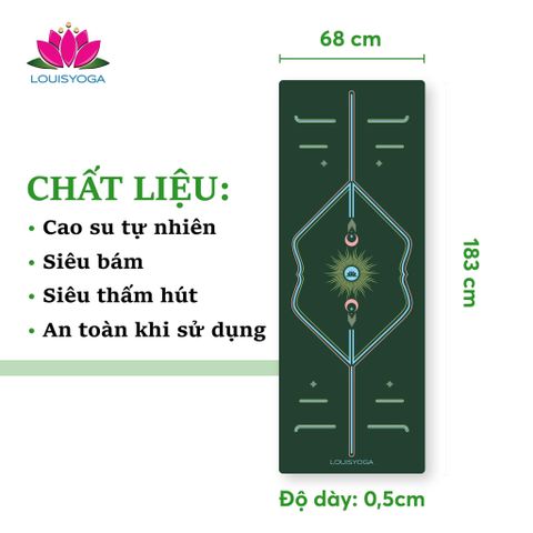 Thảm cao su định tuyến louis yoga mẫu F26 chống trơn trượt tuyệt đối, độ đàn hồi cao giúp thảm êm hơn.tặng kèm túi đưngg