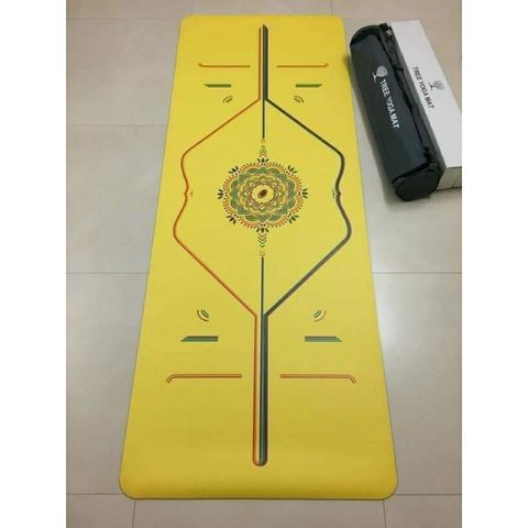 Thảm Tập Cao Su In Định Tuyến Cầu Vồng Đa Sắc,Thảm Tập yoga Cao Cấp Chính Hãng tree Yoga (Kèm túi)