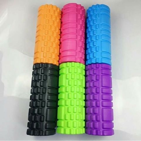 Con lăn massage Yoga Foam Roller - Thiết bị tập thể dục giảm đau cơ, hỗ trợ lưu thông máu, siêu bền, chất liệu EVA an toàn