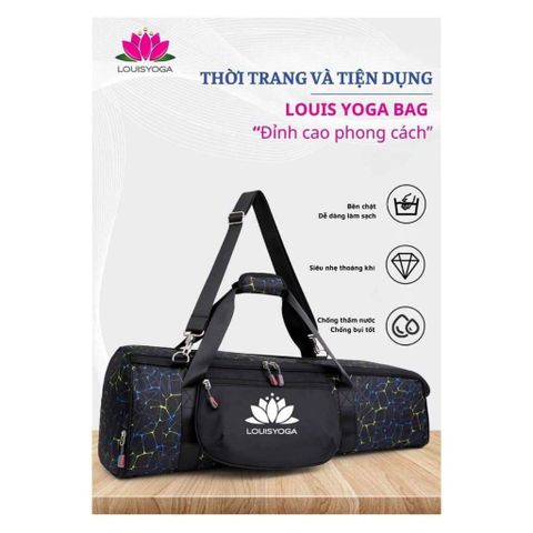 TÚI ĐỤNG THẢM YOGA ĐA NĂNG CAO CẤP LOUISYOGA | ĐỰNG THẢM YOGA , ĐIỆN THOẠI, KHĂN LAU MỒ HÔI....VÀ CÓ NGĂN ĐỰNG GIÀY