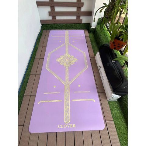 Thảm yoga cao su thực vật tự nhiên xơ dừa Clover thế hệ mới SIÊU BÁM DÍNH, SIÊU LÀNH TÍNH Kèm túi chuyên dụng