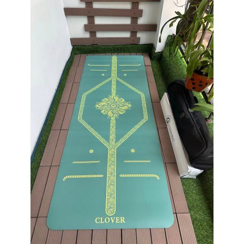 Thảm yoga cao su thực vật tự nhiên xơ dừa Clover thế hệ mới SIÊU BÁM DÍNH, SIÊU LÀNH TÍNH Kèm túi chuyên dụng