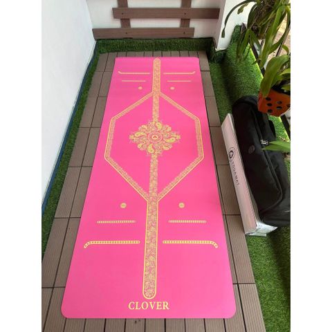 Thảm yoga cao su thực vật tự nhiên xơ dừa Clover thế hệ mới SIÊU BÁM DÍNH, SIÊU LÀNH TÍNH Kèm túi chuyên dụng