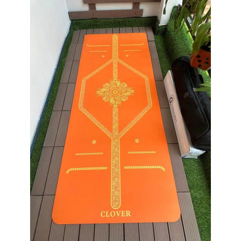 Thảm yoga cao su thực vật tự nhiên xơ dừa Clover thế hệ mới SIÊU BÁM DÍNH, SIÊU LÀNH TÍNH Kèm túi chuyên dụng