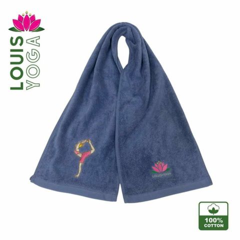Khăn Cotton Thể Thao LOUIS YOGA Thấm Hút Mồ Hôi - Hình Cô Gái Tập Yoga - Phụ Kiện Tập Gym Chất Lượng Cao