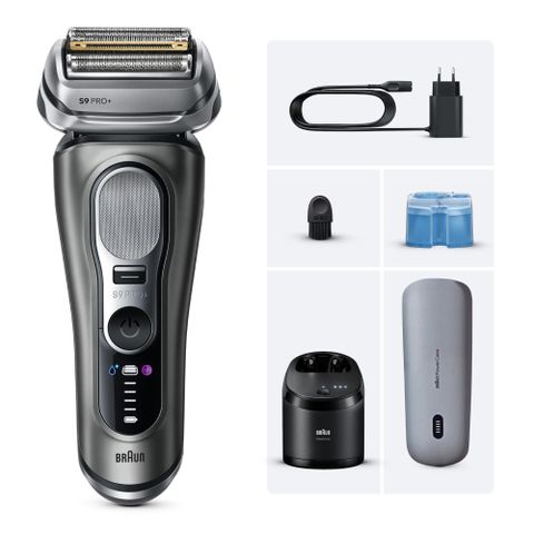 Máy cạo râu Braun Series 9 9675cc - Công nghệ Pro-SensoAdapt, Bảo vệ da, Dùng ướt và khô, Sản xuất tại Đức, Phụ kiện SmartCare 6 in 1