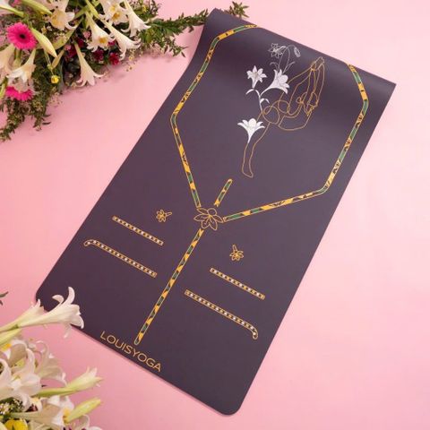 Thảm Tập Yoga Cao Cấp Louis Yoga LILIUM 6.5mm - Cao Su PU Sinh Thái, Mặt Nhám, Thiết Kế 3 Lớp, Độ Bền Cao, Thể Thao Sống Khỏe