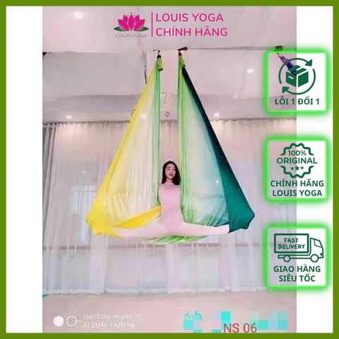 Võng Tập Yoga Bay Lụa Cao Cấp - Siêu Mượt, Chịu Lực 900kg, Bộ Phụ Kiện Đầy Đủ, Kích Thước 5m x 2.8m, Thiết Kế An Toàn