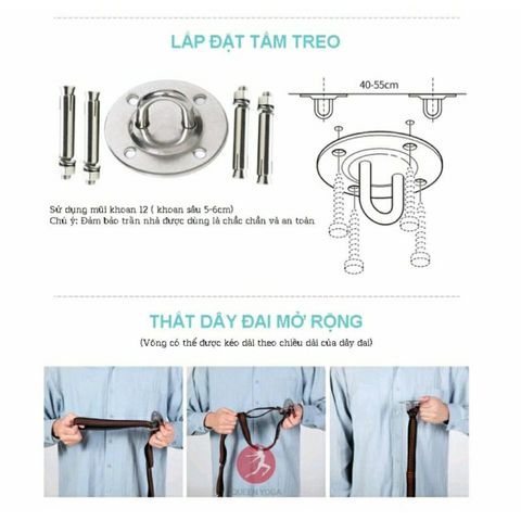 Võng Tập Yoga Bay Lụa Cao Cấp - Siêu Mượt, Chịu Lực 900kg, Bộ Phụ Kiện Đầy Đủ, Kích Thước 5m x 2.8m, Thiết Kế An Toàn