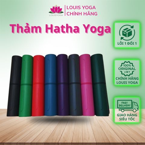 Thảm Tập Yoga Cao Su Hatha 5mm - Chống Trơn Trượt, Đàn Hồi Tốt, Nhiều Màu Sắc Sang Chảnh, Tặng Túi Đựng Chất Lượng Cao